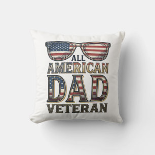 Coussin Lunettes de soleil patriotiques pour vétéran de pa