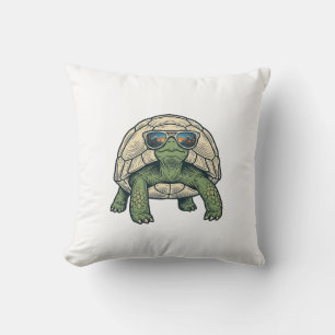Coussin Lunettes de soleil tortue Vintage Vector Design_1