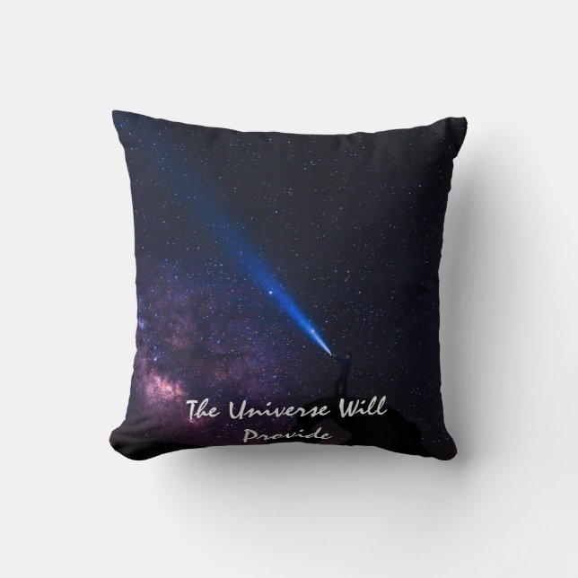 Coussin L'univers fournira des étoiles dans le ciel noctur (Recto)
