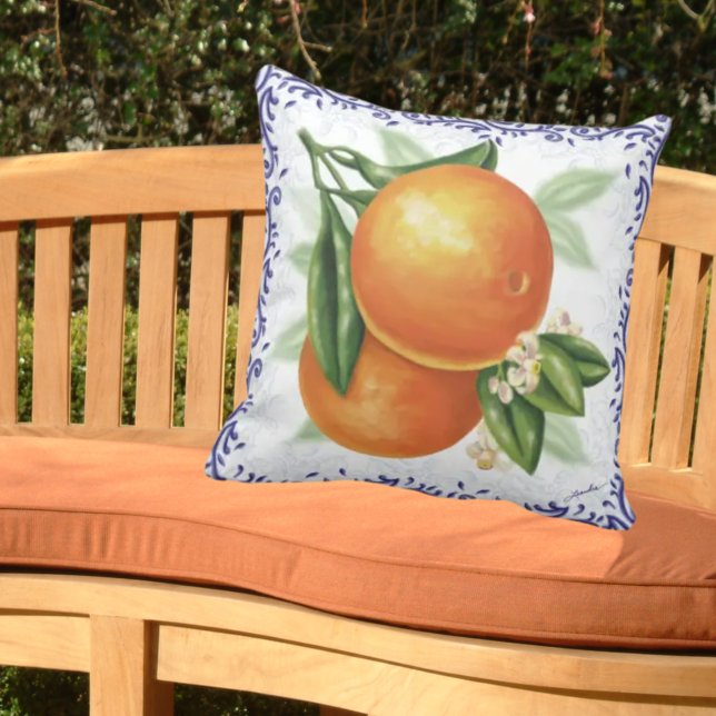 Coussin Luscieux Oranges Toile (Créateur téléchargé)