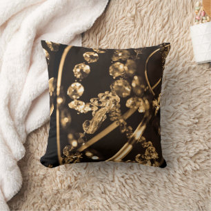 Coussin Lustre Abstrait Sepia Crystal