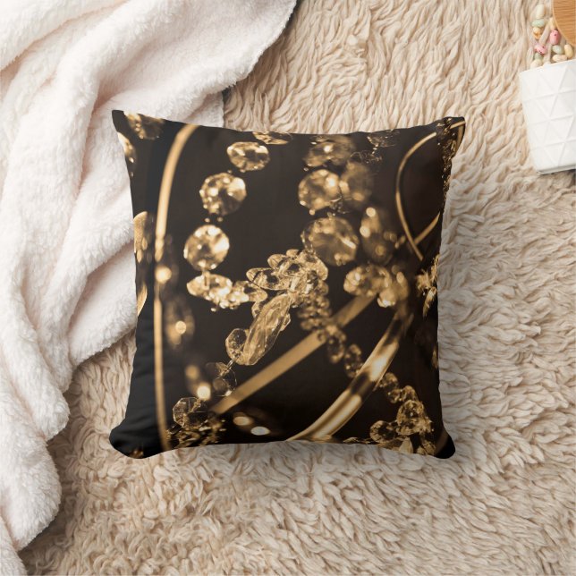 Coussin Lustre Abstrait Sepia Crystal (Couverture)