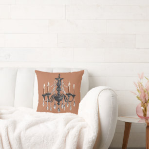 Coussin Lustre Brun Noir