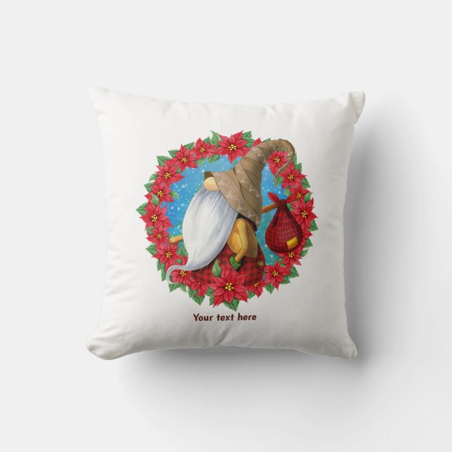 Coussin Lutin de Noël nordique (Recto)