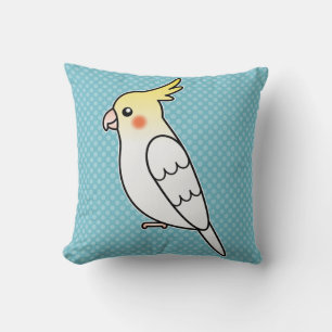 Coussin Lutino Cartoon Cockatiel Parrot Bird