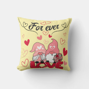 Coussin Lutins Amoureux For Ever 3 message d'amour jaune