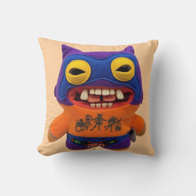 Coussin Lutteur Fugglers Drôle Monstre Excentrique (Recto)