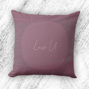 Coussin Luv U - Rose Lignes Griffonnées Modernes Tendance
