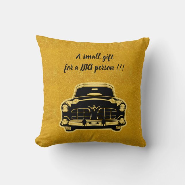 Coussin Luxe Elegant Moderne Voiture Noir Or (Recto)