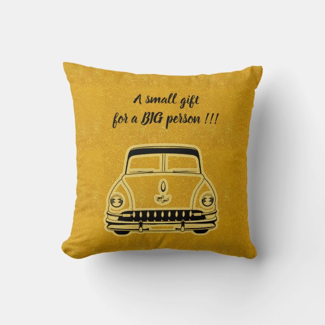 Coussin Luxe Elegant Moderne Voiture Noir Or (Recto)