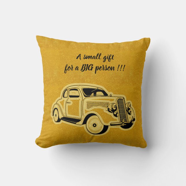 Coussin Luxe Elegant Moderne Voiture Noir Or (Recto)