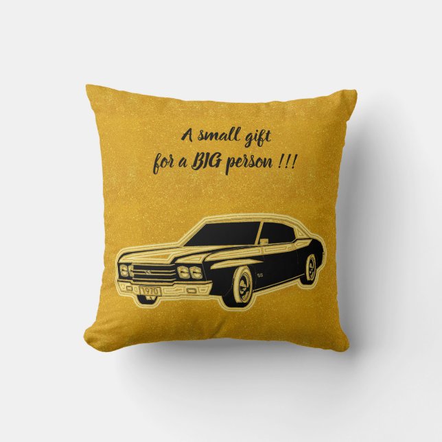 Coussin Luxe Elegant Moderne Voiture Noir Or (Recto)