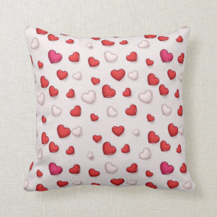 Coussin Luxe Moderne Élégant Amour Rouge Coeur