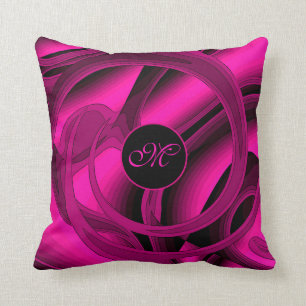 Coussin Luxe moderne rose Abstrait Floral Rose