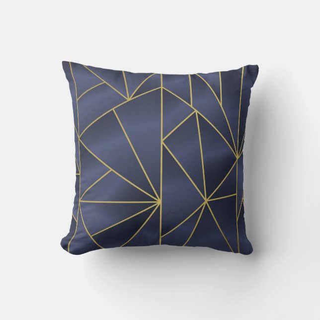 Coussin Luxe or géométrique sans couture motif (Recto)