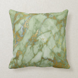 COUSSIN LUXE SAGE BLANC MARBRE D'OR INSPIRÉ CUSHION