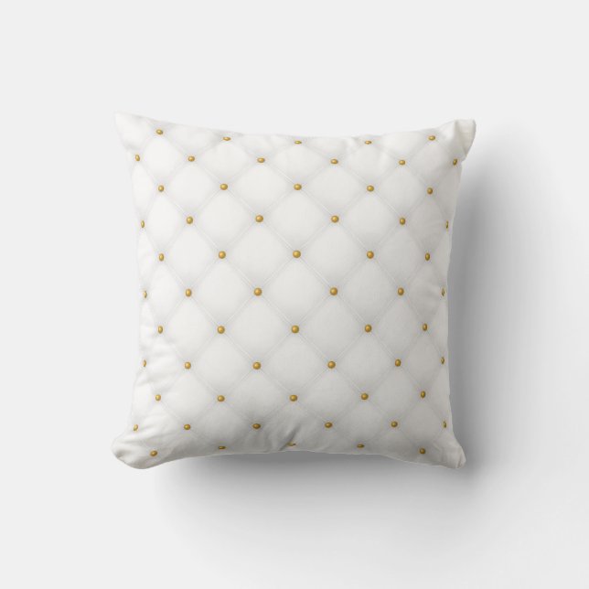 Coussin Luxe sans faille White and Gold 1 (Recto)