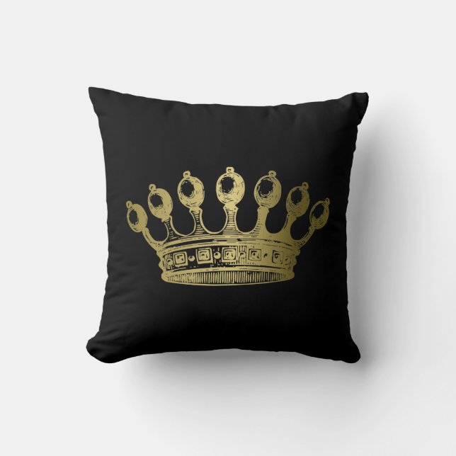 Coussin Luxueuse Couronne d'or ésotérique (Recto)