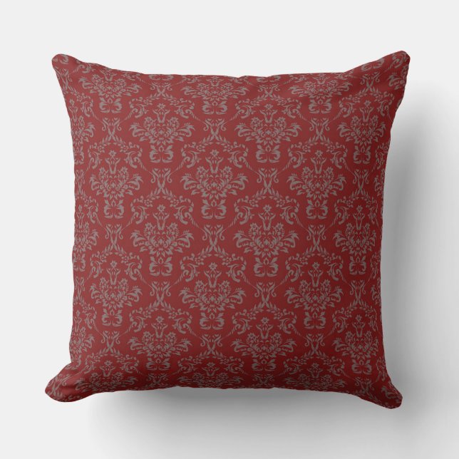 Coussin Luxueux et élégant modèle de Damas Orné (Recto)