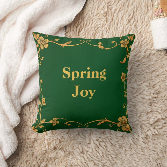Coussin Luxury Art Nouveau Vine Throw Pillow (Couverture)