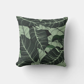 Coussin Luxury nature leaves background. Floral pattern, T