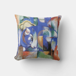 Coussin Lying Bull de Franz Marc, Cubism Art Vintage