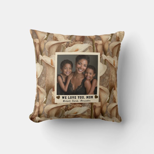 Coussin Lys Callas Mères Heureuses Décoration Maison    (Recto)