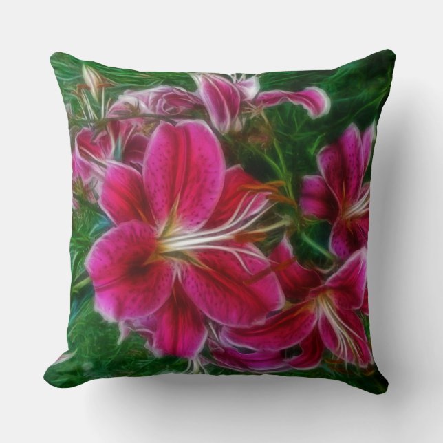 Coussin Lys - Fleurs de jardin Flora Art Cadfts (Recto)