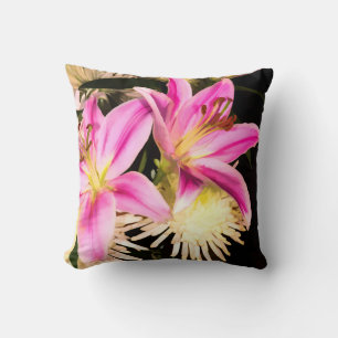 Coussin Lys roses