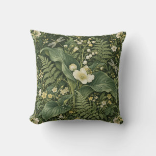 Coussin Lys vert de la forêt fleurie de la vallée
