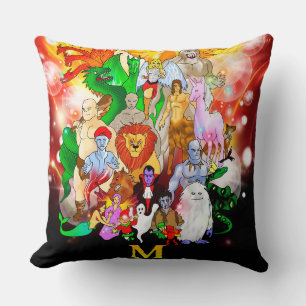 Coussin M est pour l'oreiller à lancer mythique