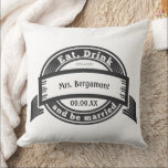 Coussin M. et Mme 2e anniversaire du Mariage est le coton<br><div class="desc">M. et Mme la Coussin de l'anniversaire de la Mariage. Cadeaux vintages d'anniversaire de Mariage noir et blanc. Bristol Style Mariage esthétique Cadeaux du 2e Anniversaire. Boho Bohemian English Cottagecore 2e Mariage Coussin Anniversaire. Vous pouvez Personnaliser ce Beau Elégant Vintage Elements Coussin pour dire tout ce que vous voulez. Pour...</div>