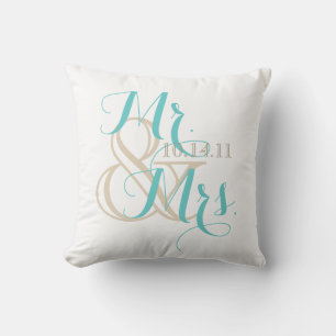 Coussin M. et Mme avec Mariage Date
