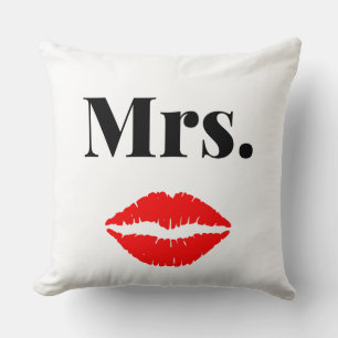 Coussin M. et Mme élégant couple moderne jeté assorti
