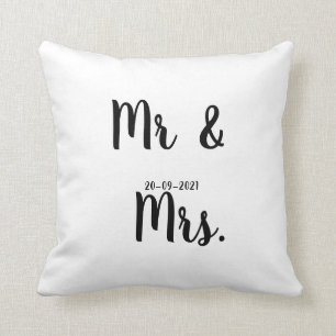 Coussin m. et mme personnalisée