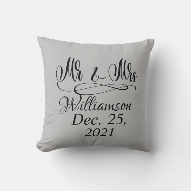 Coussin M. Et Mme Throw Pillow (Recto)
