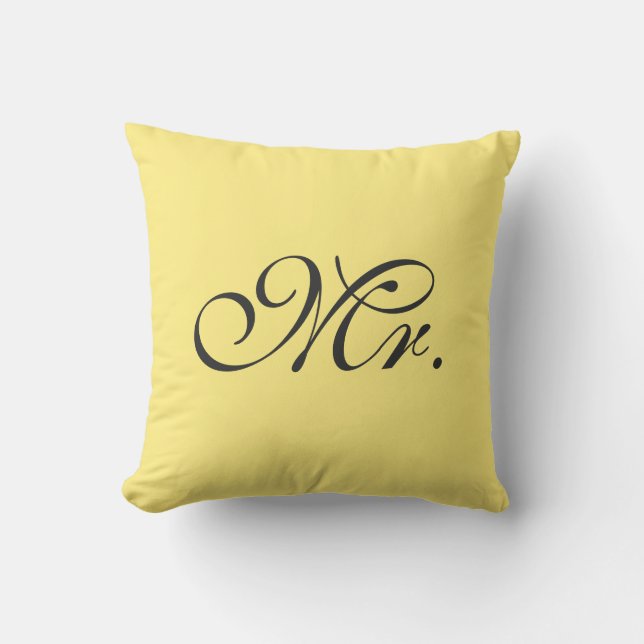 Coussin M. jaune citron Pillow (Recto)