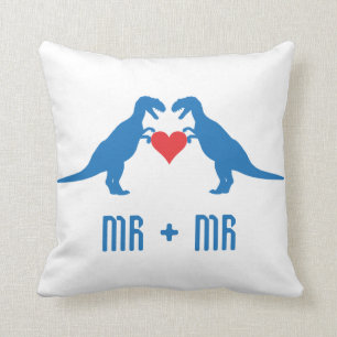 Coussin M. +M. - l'amour est des dinosaures d'amour