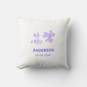 Coussin M & Mme ajoutent le nom de famille date année cade