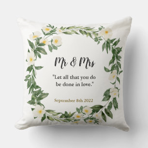 Coussin M. & Mme Bible Écriture mariage anniversaire cadea