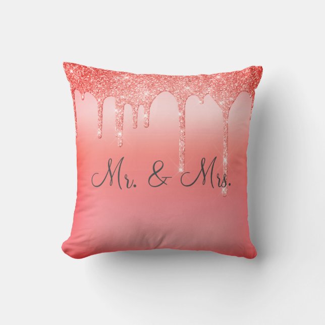Coussin M. & Mme Pretty Mariage de Parties scintillant Kee (Recto)