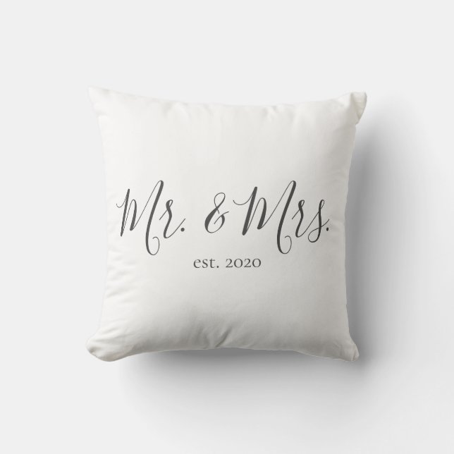 Coussin M. & Mme Throw Pillow pour l'anniversaire des jeun (Recto)