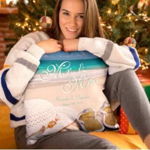 Coussin M. moderne & Mme Tropical Summer Beach Mariage