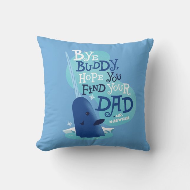 Coussin M. Narwhal | Par Buddy, j'espère que vous trouvere (Recto)