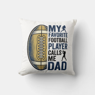 Coussin Ma chemise de footballeur préféré m'appelle Papa D