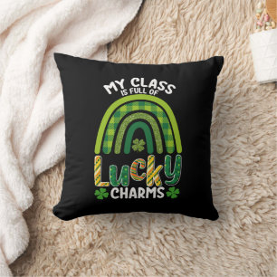 Coussin Ma classe est pleine de charmes chanceux St Patric