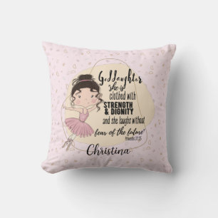 Coussin Ma Godgirl La Citation Motivationnelle Ballerina