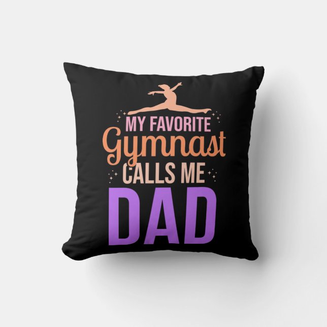 Coussin Ma Gymnaste Favorite M'Appelle Papa (Recto)