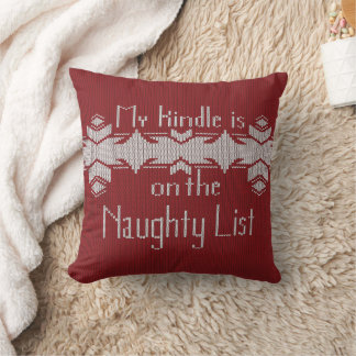Coussin Ma liseuse Kindle est sur la liste des vilains – A