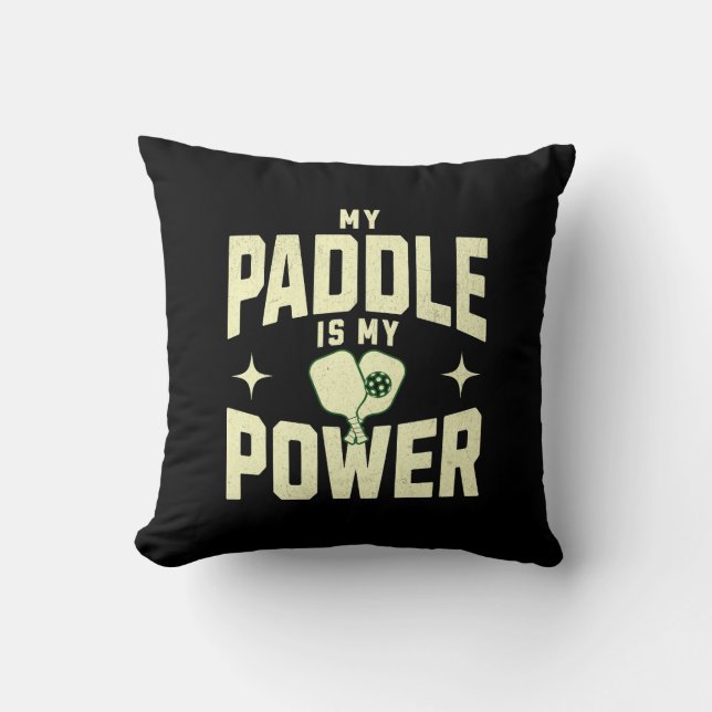 Coussin Ma Pagaie Est Ma Power Pickleball Femmes (Recto)